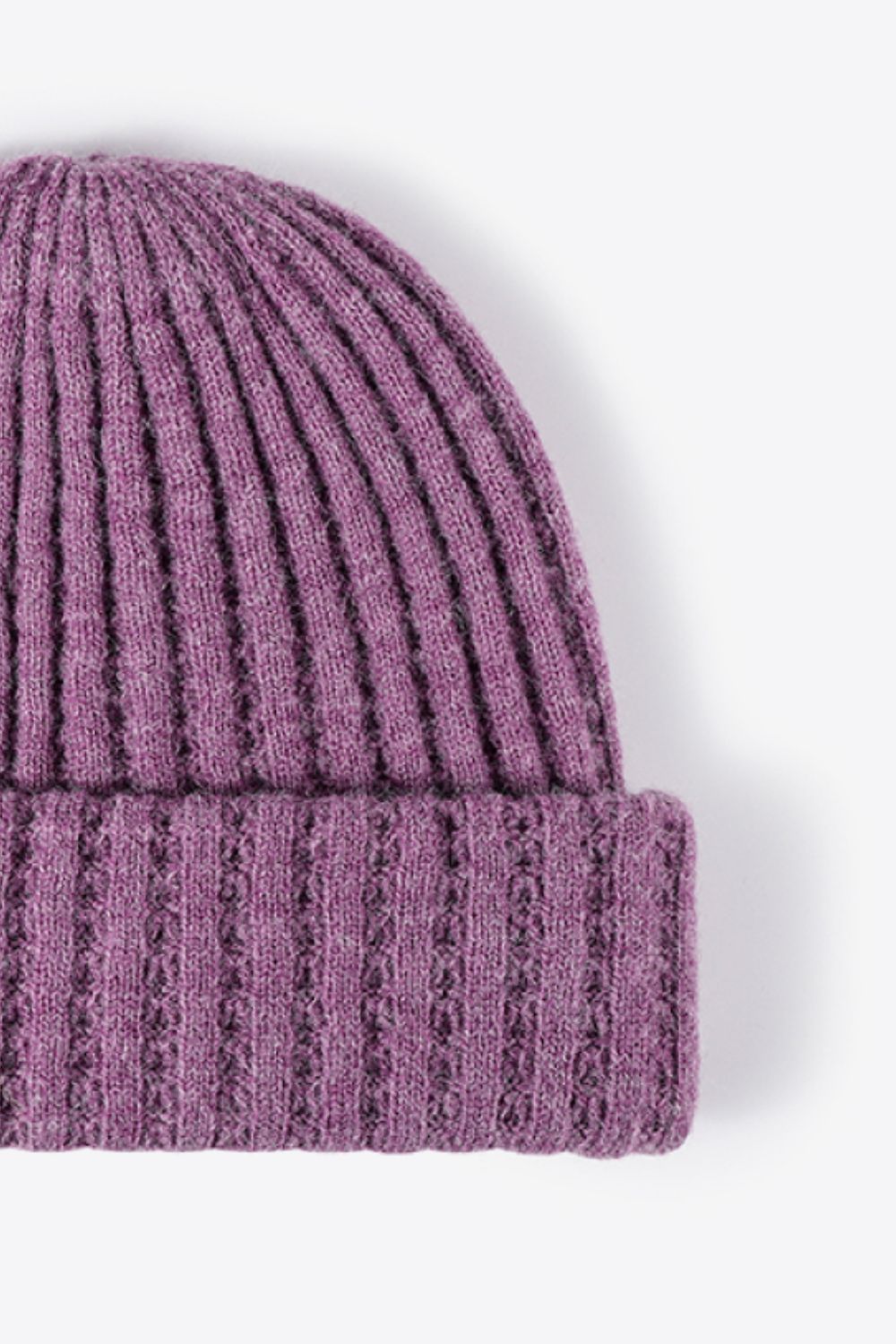 Beanie - Solid Color Wide Rib Knit