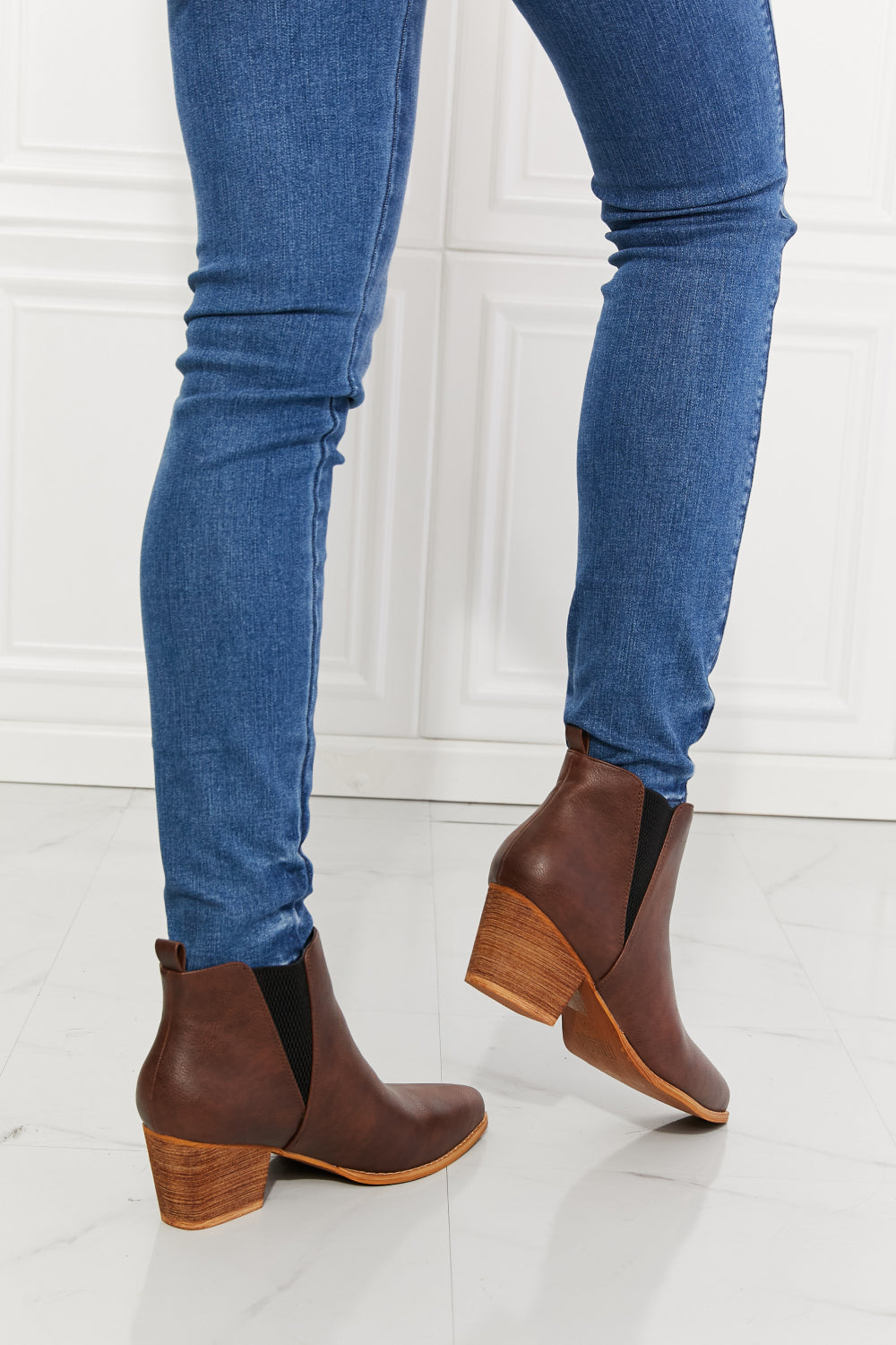 Ankle Boots - Point Toe in Chocolate