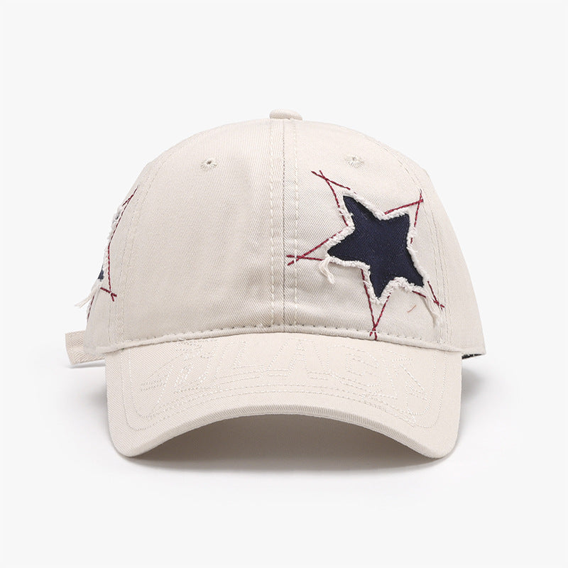 Baseball Cap - Distressed Denim Star Logo