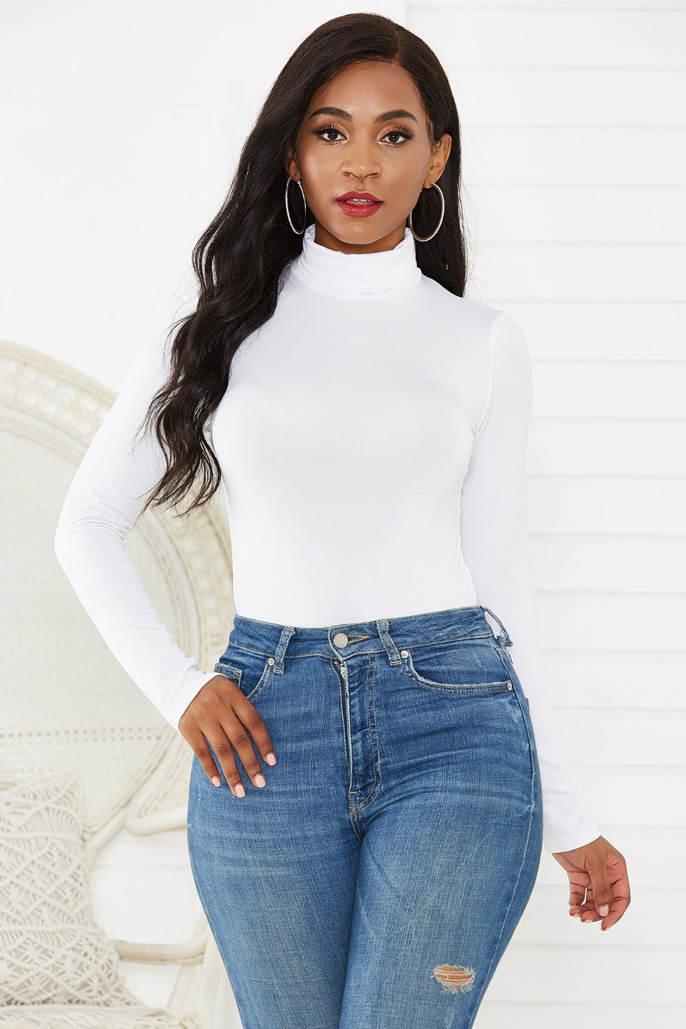 Bodysuit - Turtleneck Long Sleeve