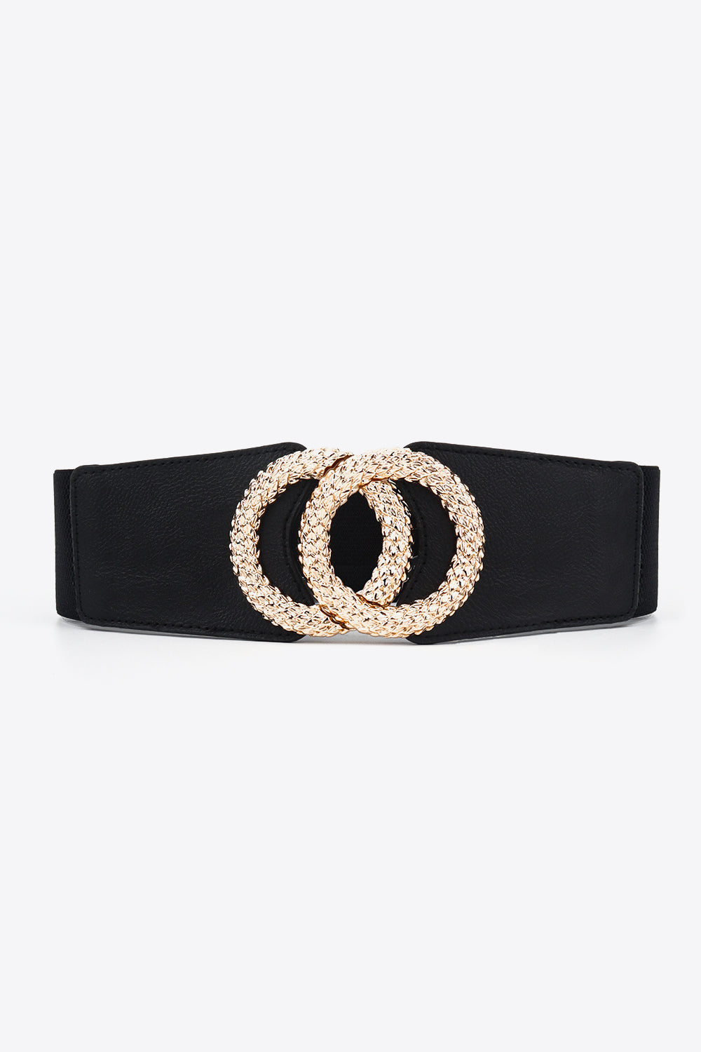 Belt - Circle Buckle Elastic Wide