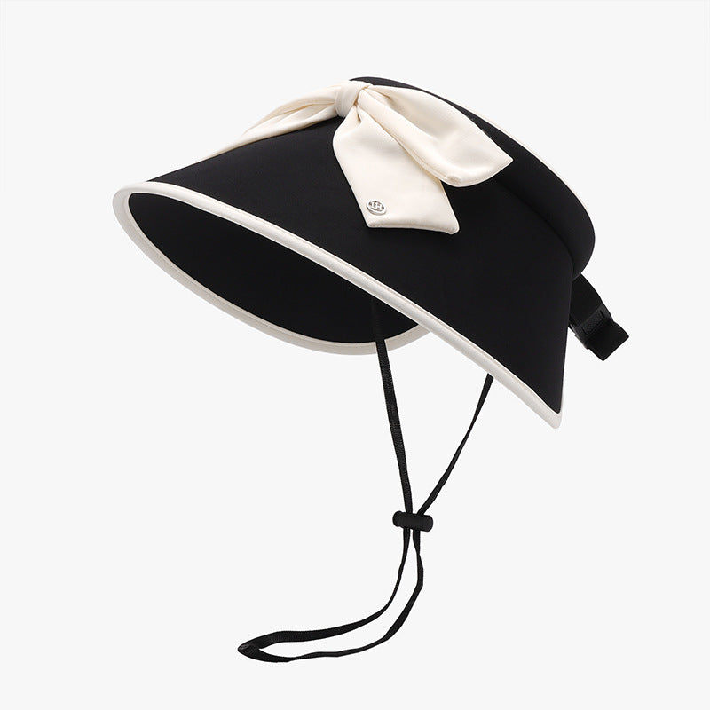 Visor - Sun Hat Bow Ice Silk - Adjustable