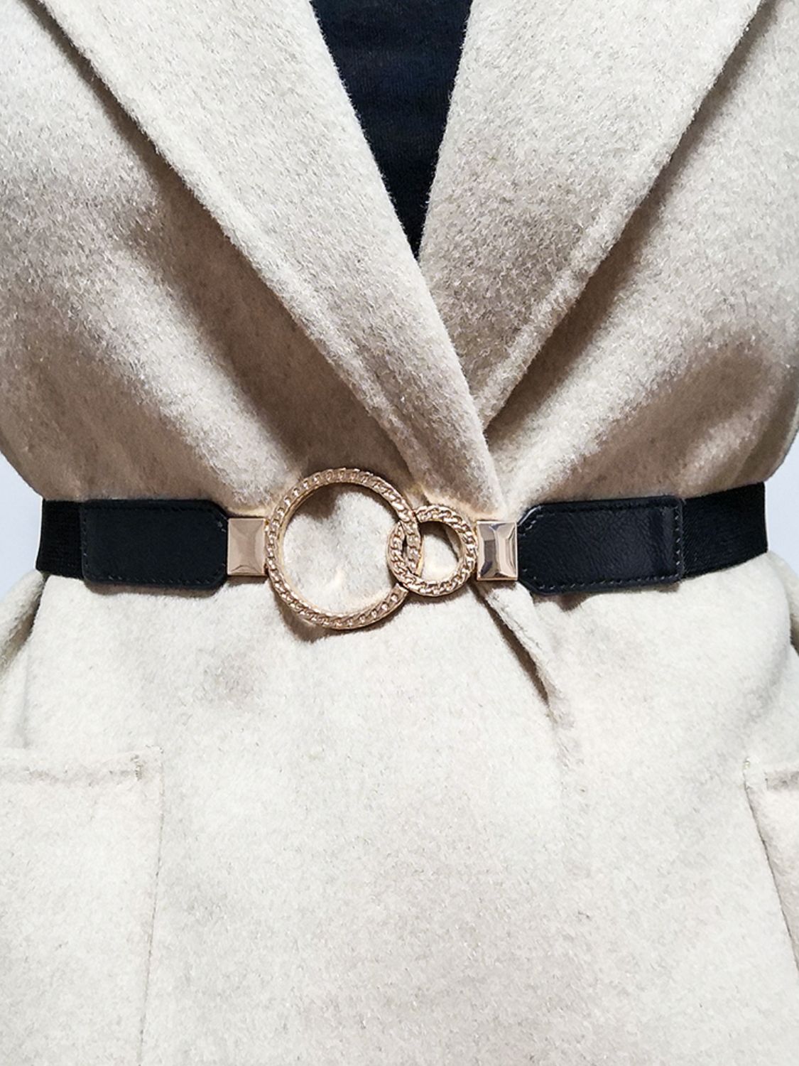 Belt - Slim Elastic Double-Ring Buckle