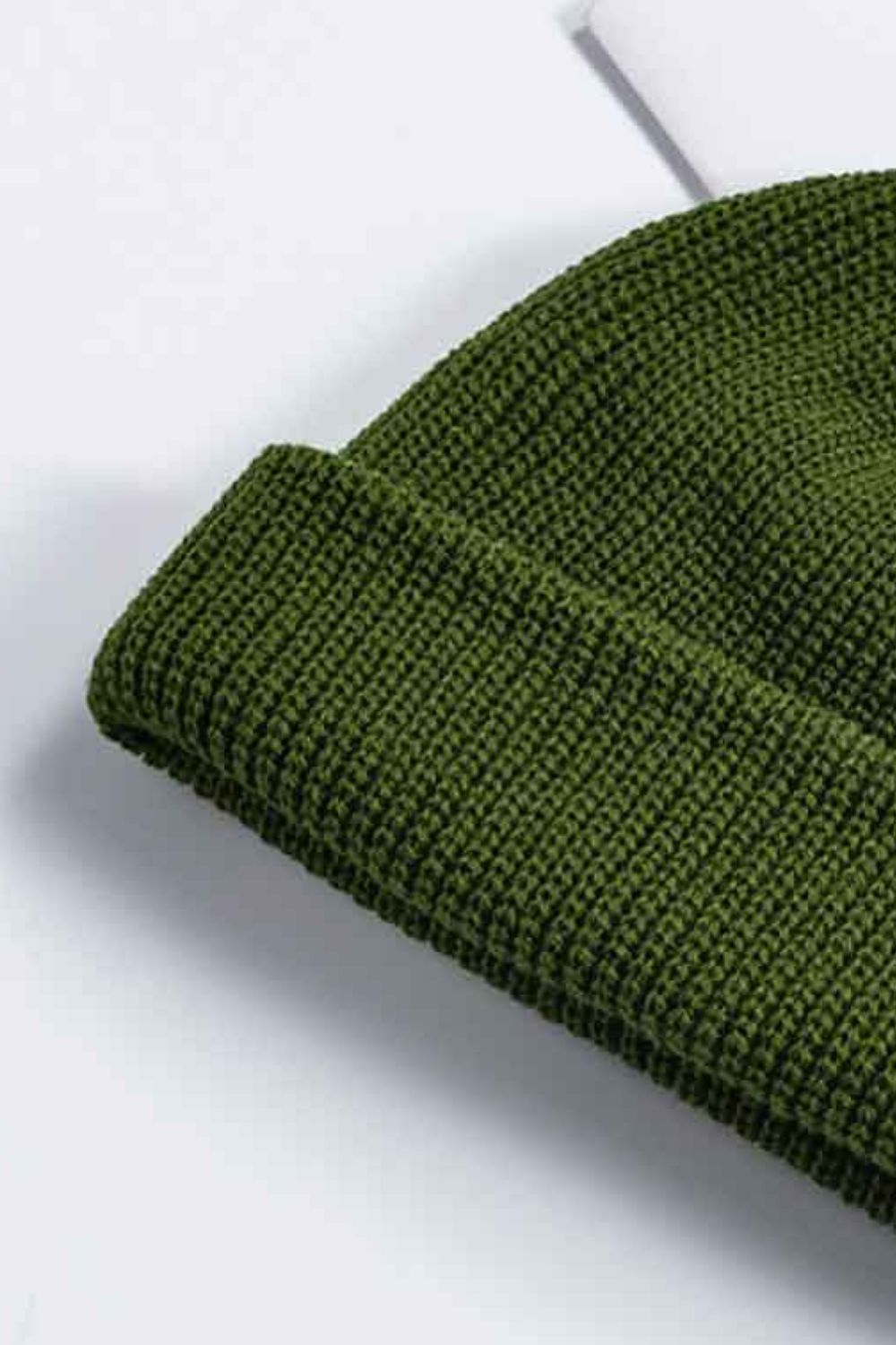 Beanie - Solid Color Rib-Knit Cuff