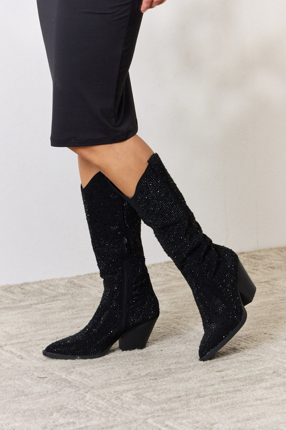 Cowboy Boots - Forever Link Rhinestone Knee High