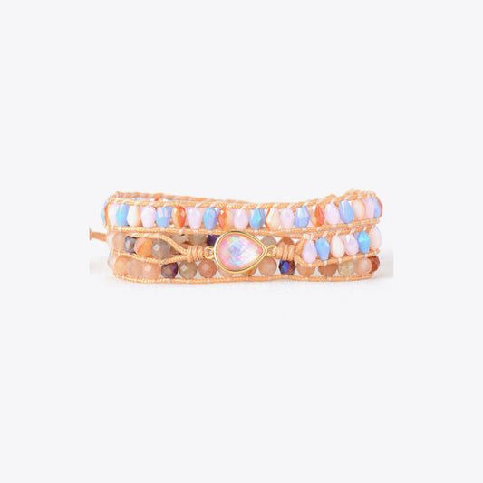 Bracelet - Beaded Pear-Shaped Opal Stone