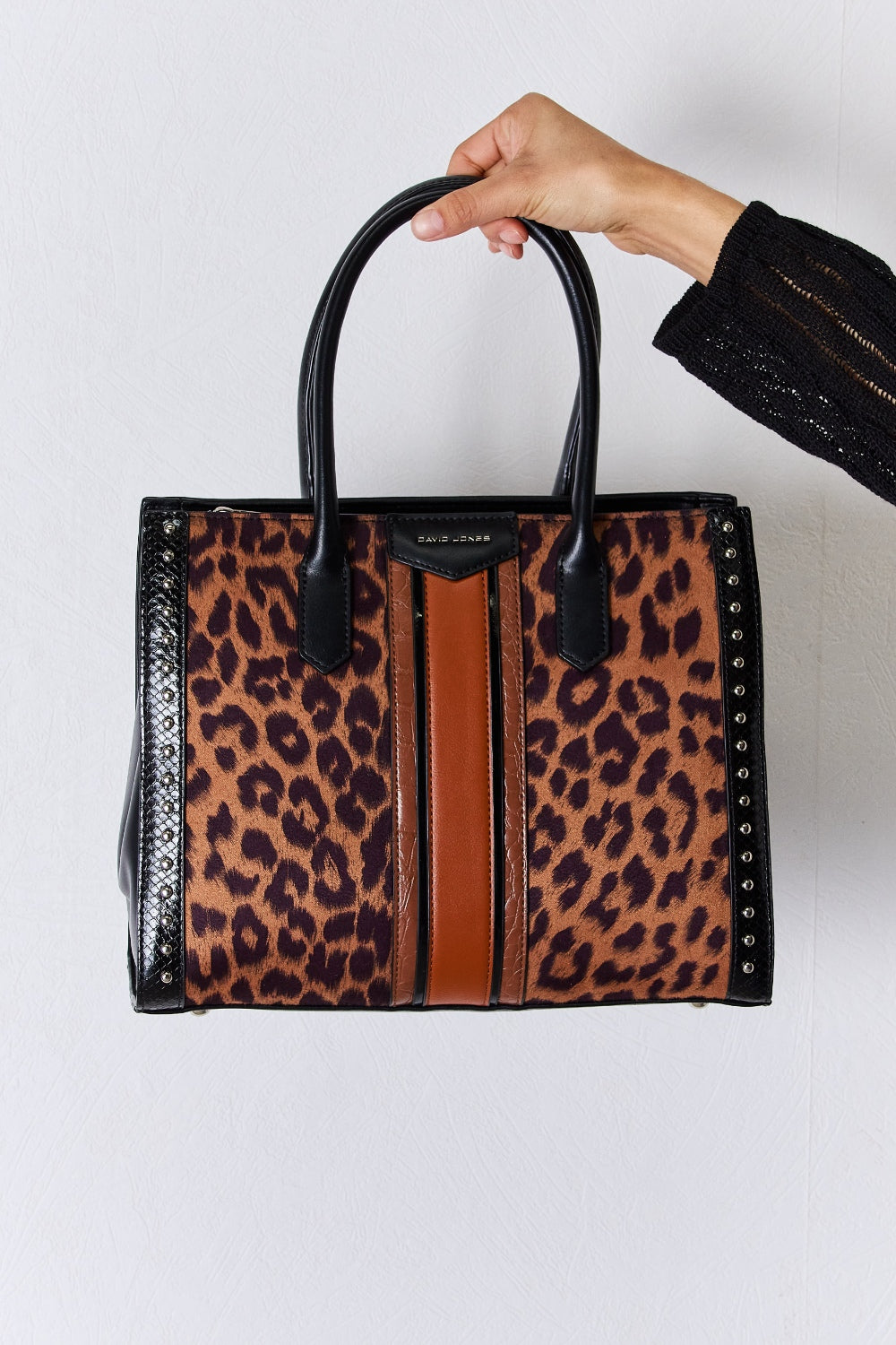 Designer Animal Print w/ Rivets Handbag