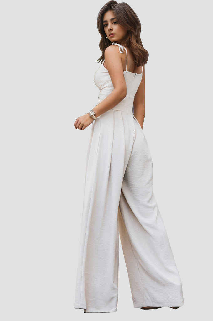 Spaghetti Strap Wide Leg Jumpsuit