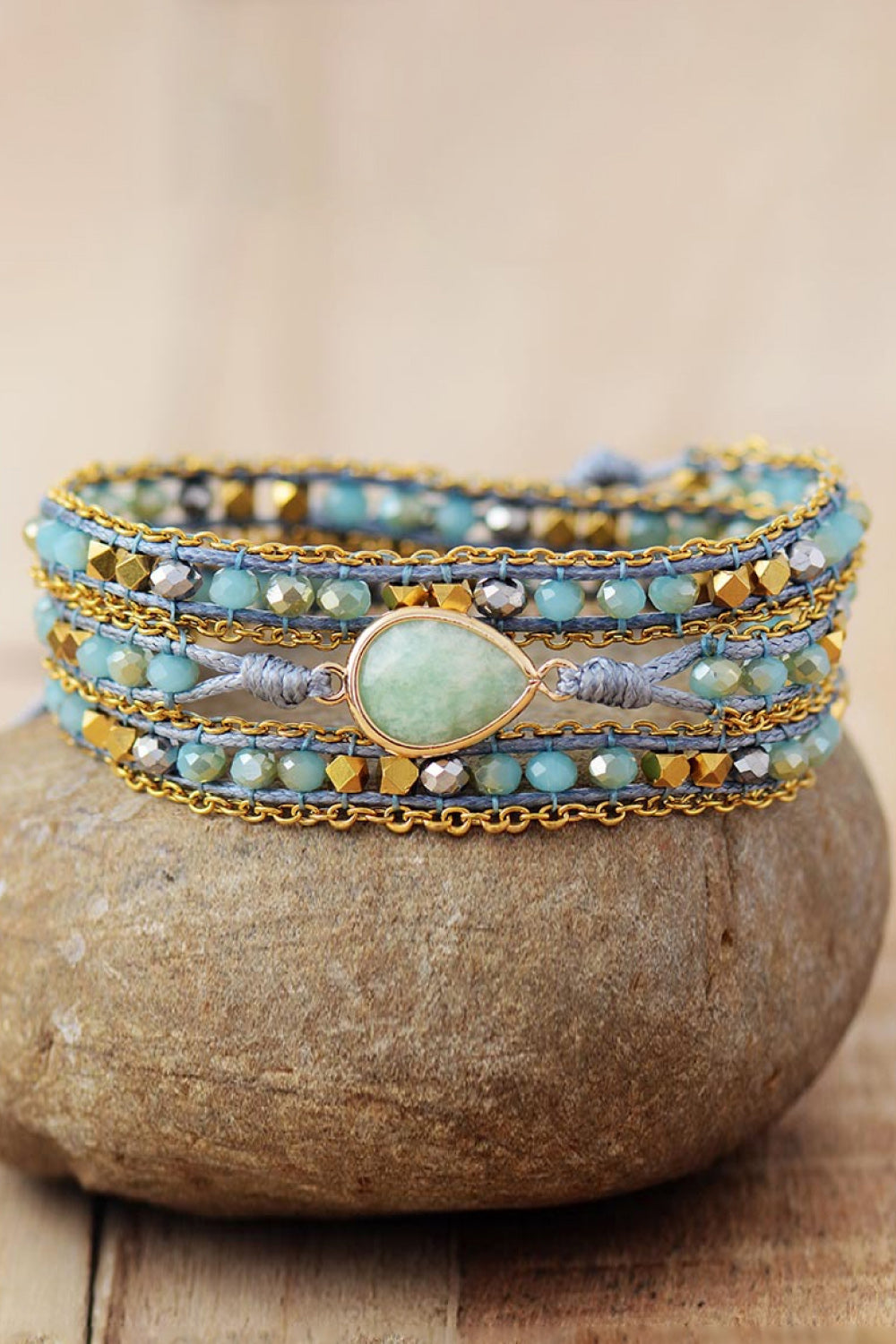 Bracelet - Beaded Triple Layer Teardrop