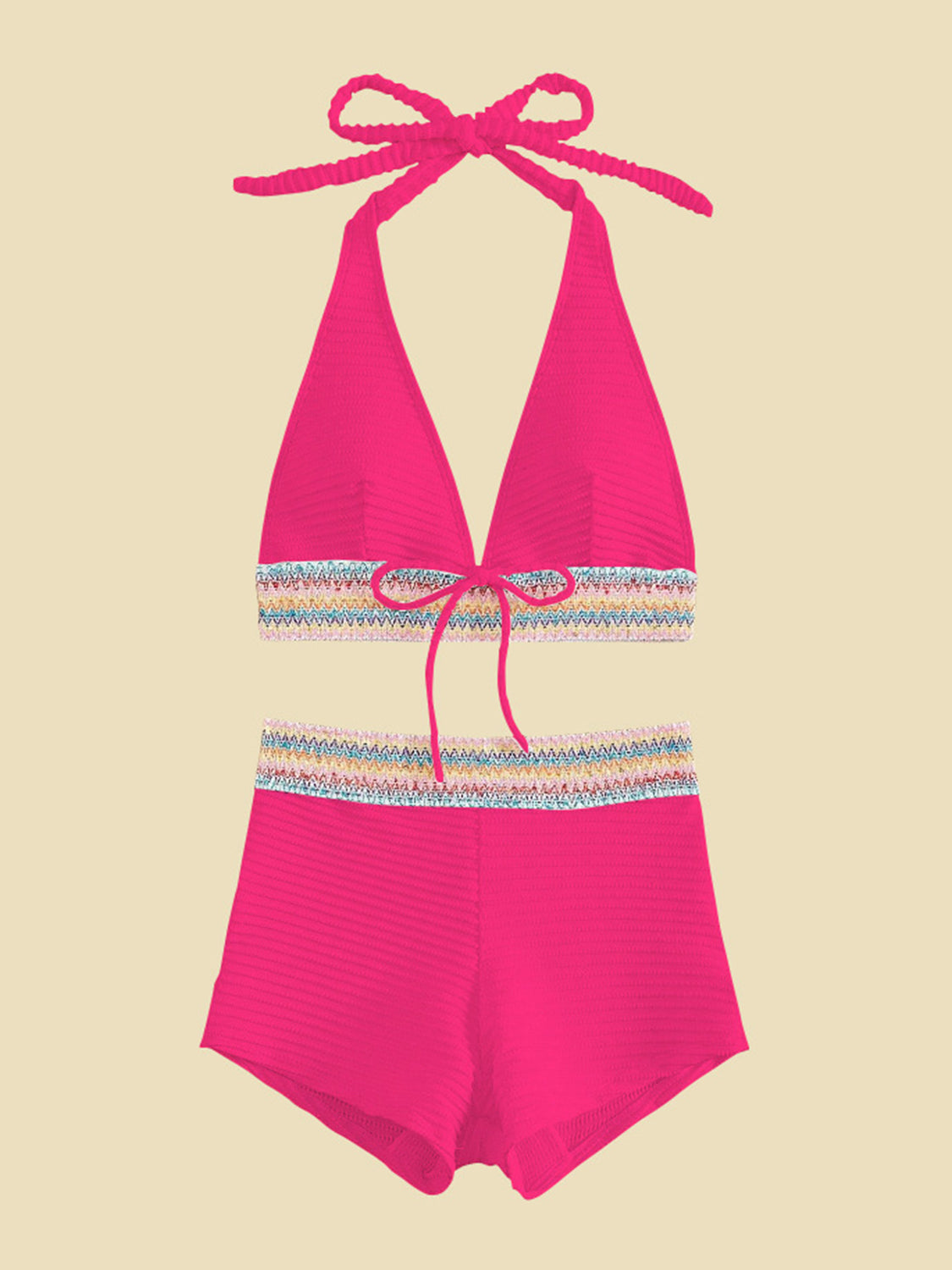 Backless Halter 2-Piece Swim Set