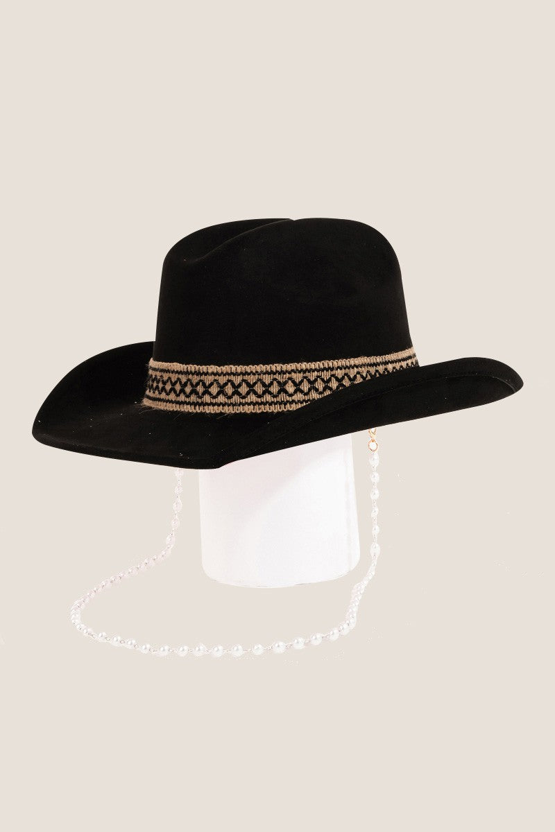 Cowboy Hat - Stitched Ornate Band Style