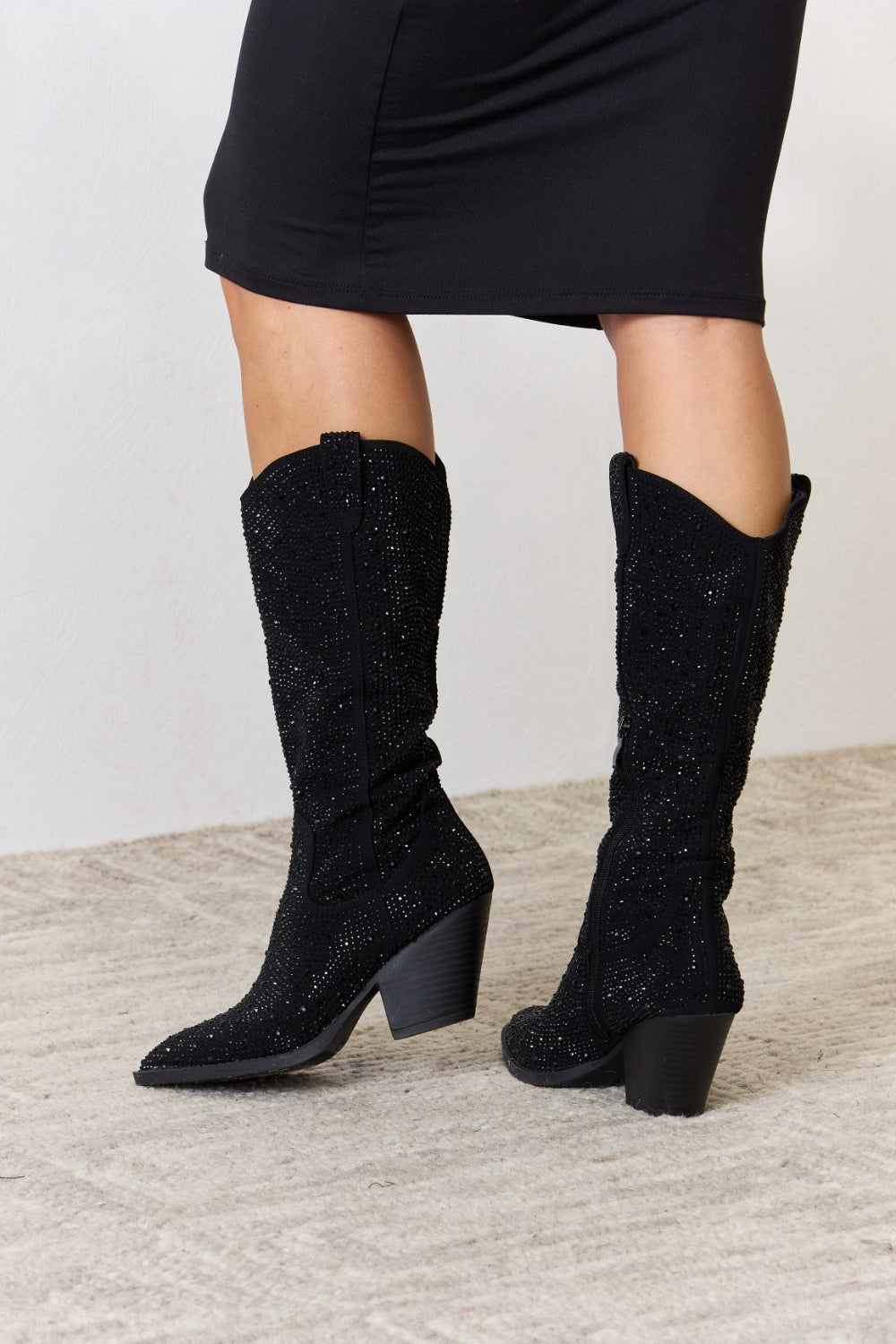 Cowboy Boots - Forever Link Rhinestone Knee High