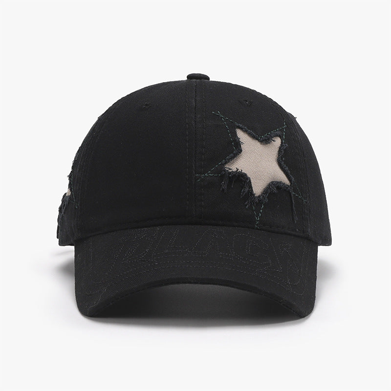 Baseball Cap - Distressed Denim Star Logo