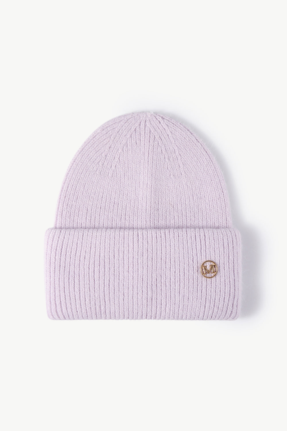 Beanie - M Emblem Rib-Knit Cuff