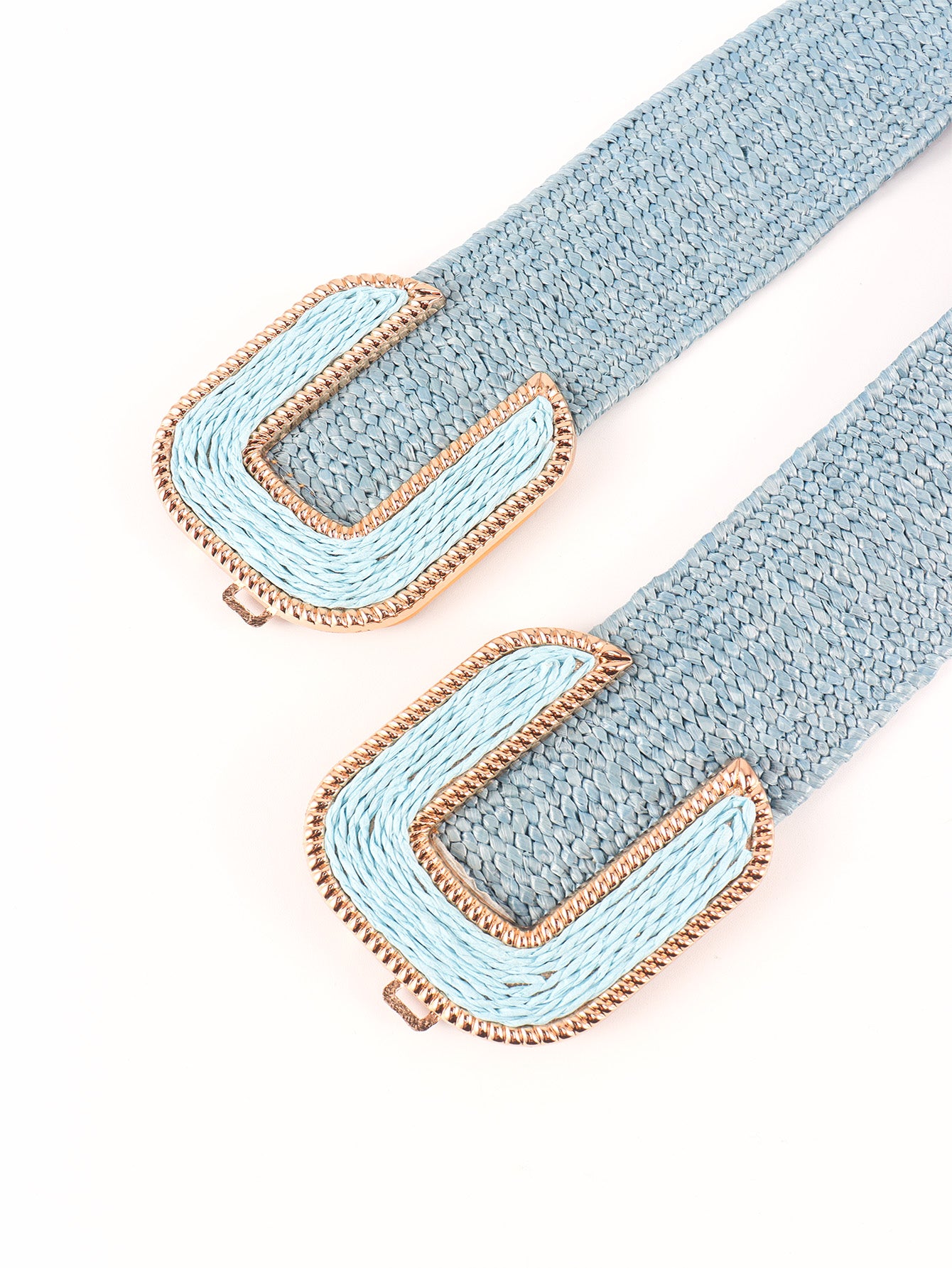 Belt - Wide Double-Buckle Weave