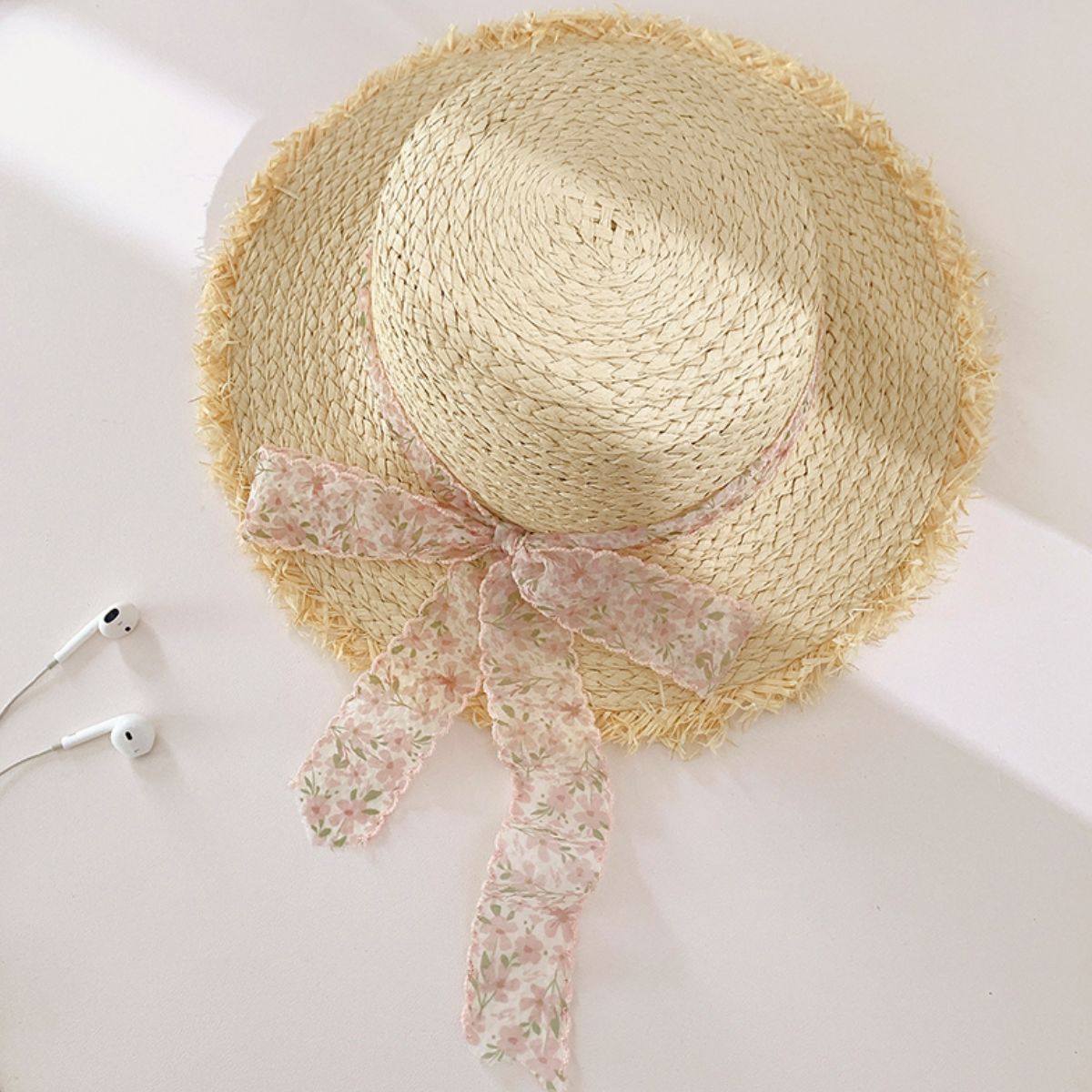 Capri Boater - Raffia Straw Braid