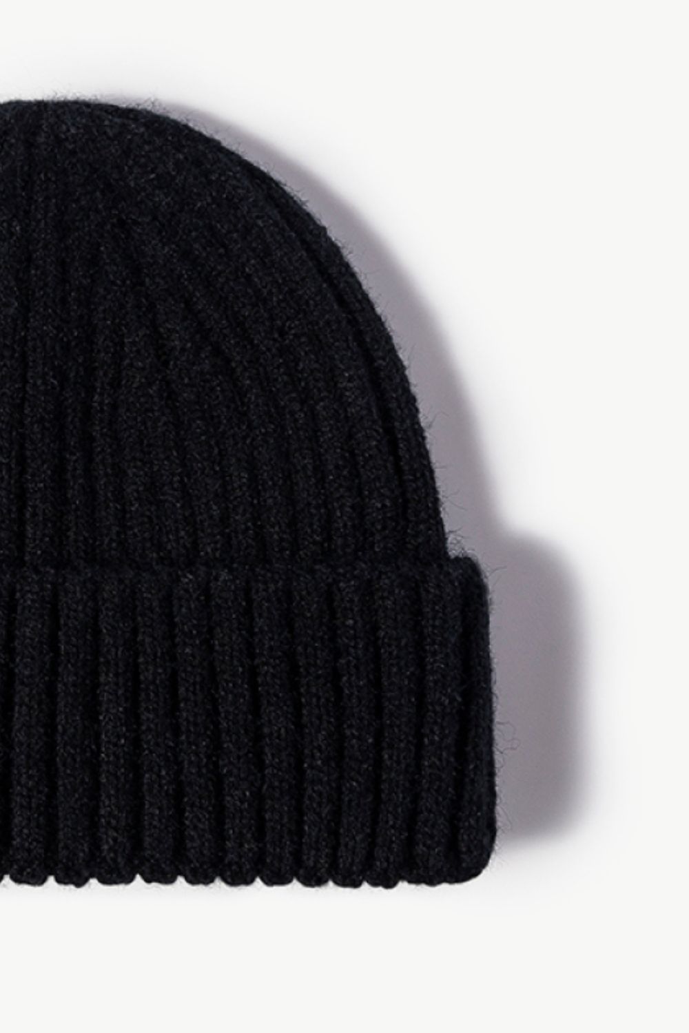 Beanie - Solid Color Rib-Knit Cuff