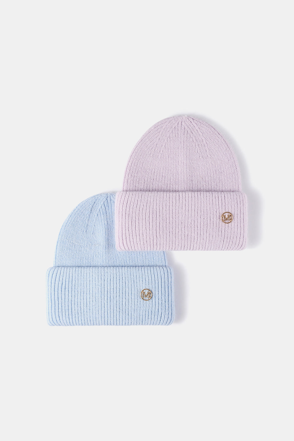 Beanie - M Emblem Rib-Knit Cuff