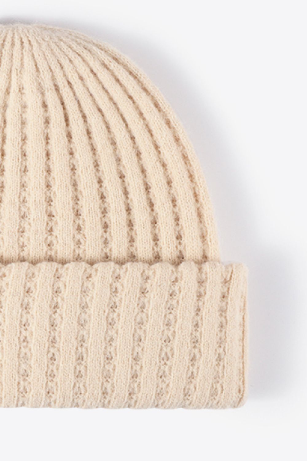 Beanie - Solid Color Wide Rib Knit