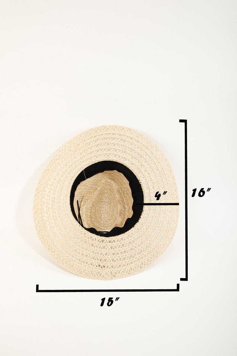 Sun Hat - Wide Brim Straw Weave Hat