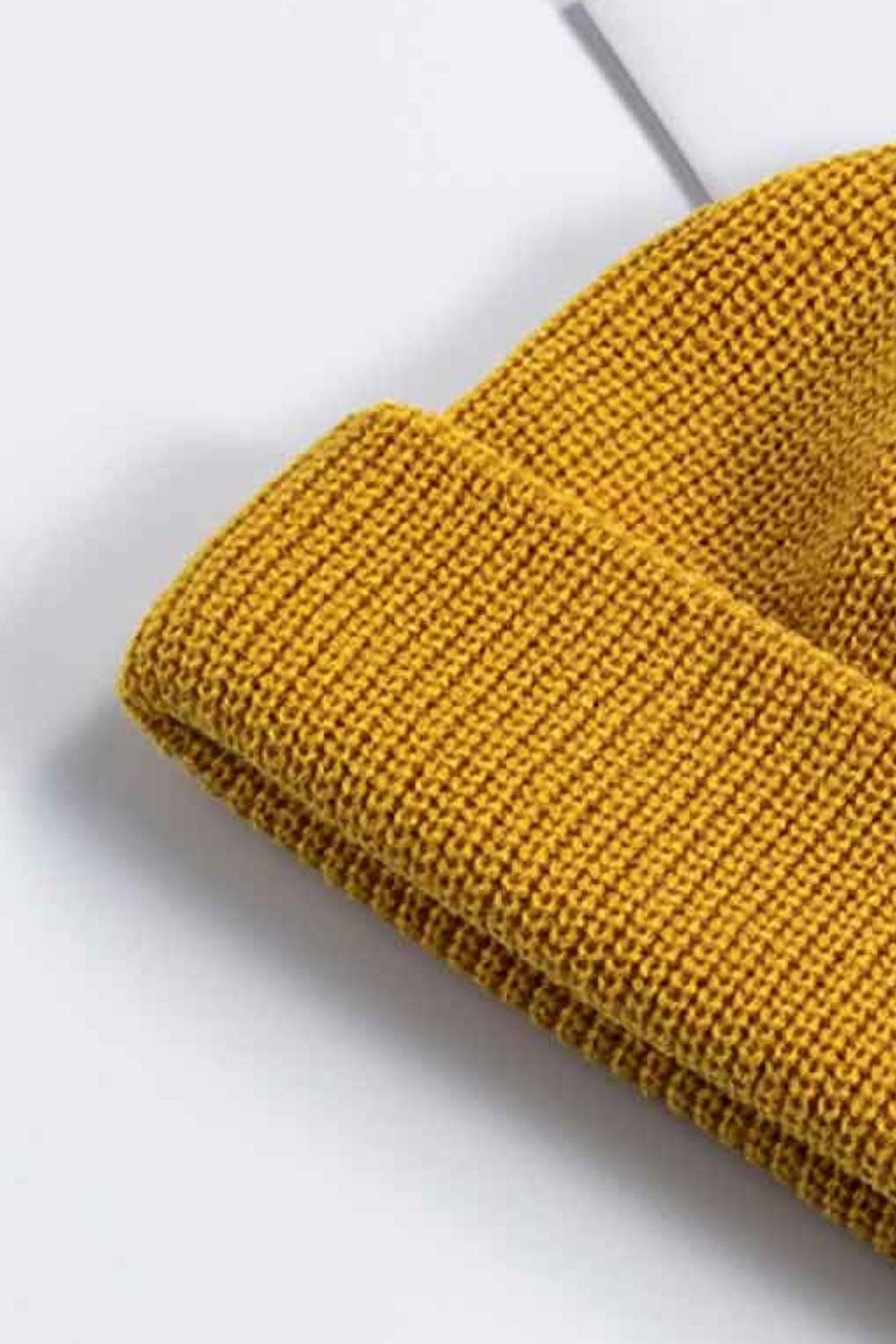 Beanie - Solid Color Rib-Knit Cuff