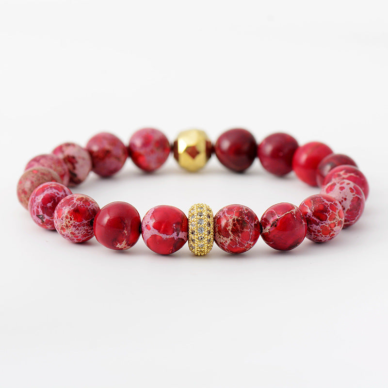 Bracelet - Beaded Exotic Natural Stone