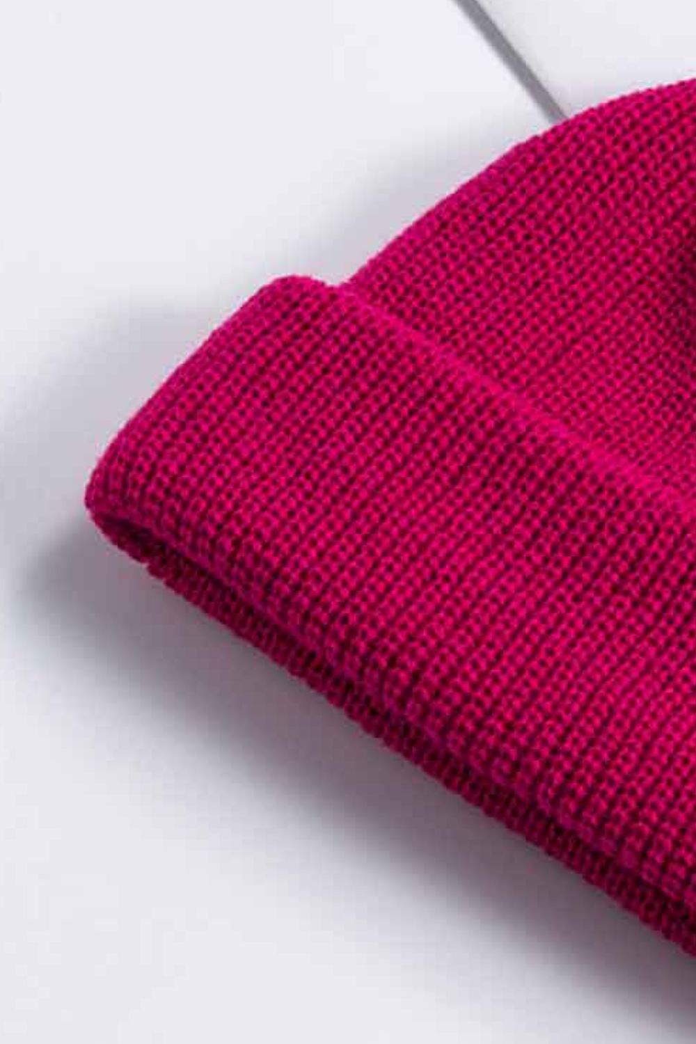 Beanie - Solid Color Rib-Knit Cuff