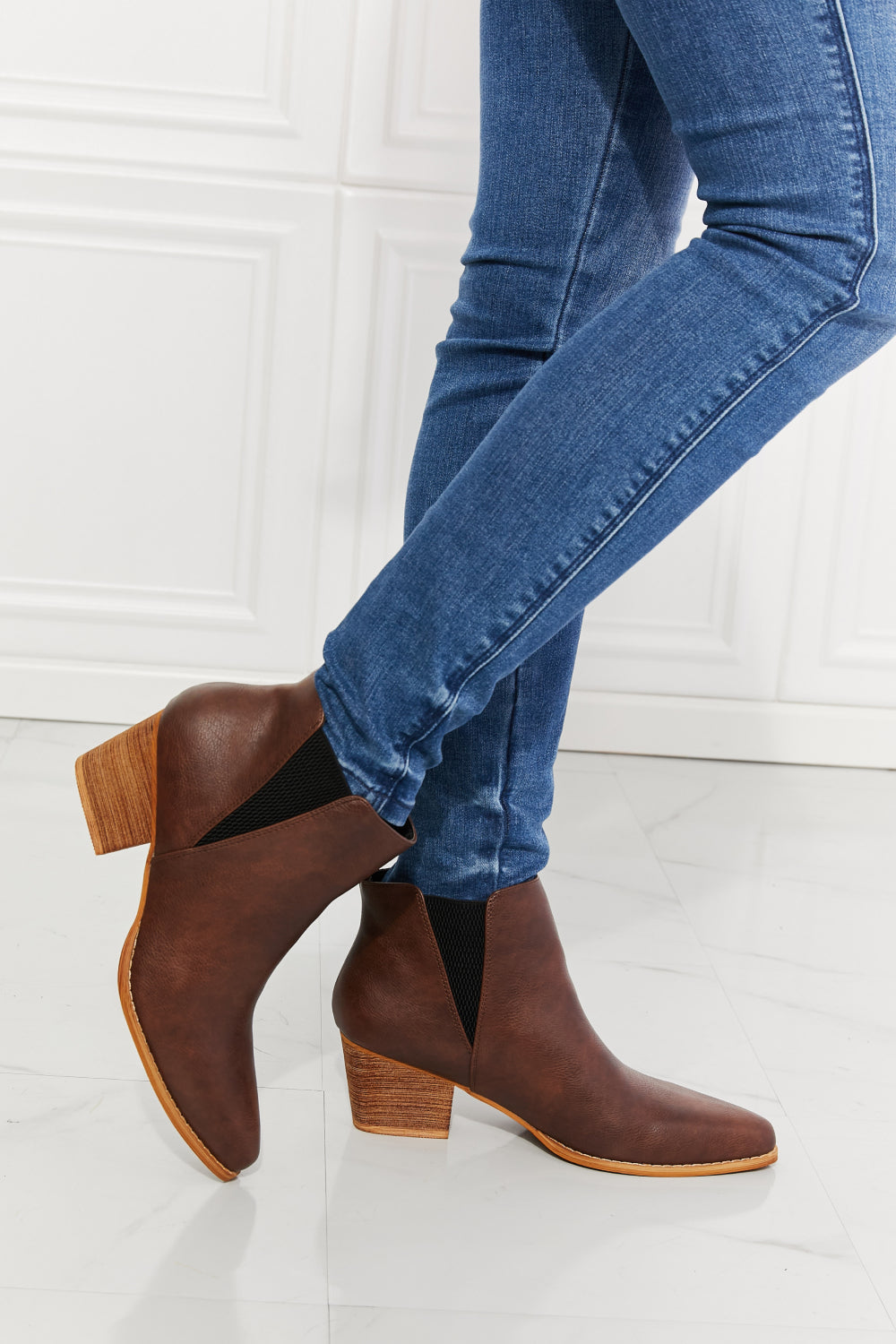 Ankle Boots - Point Toe in Chocolate