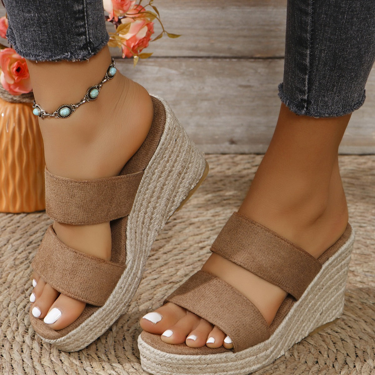 Sandal - Open Toe Platform Wedge