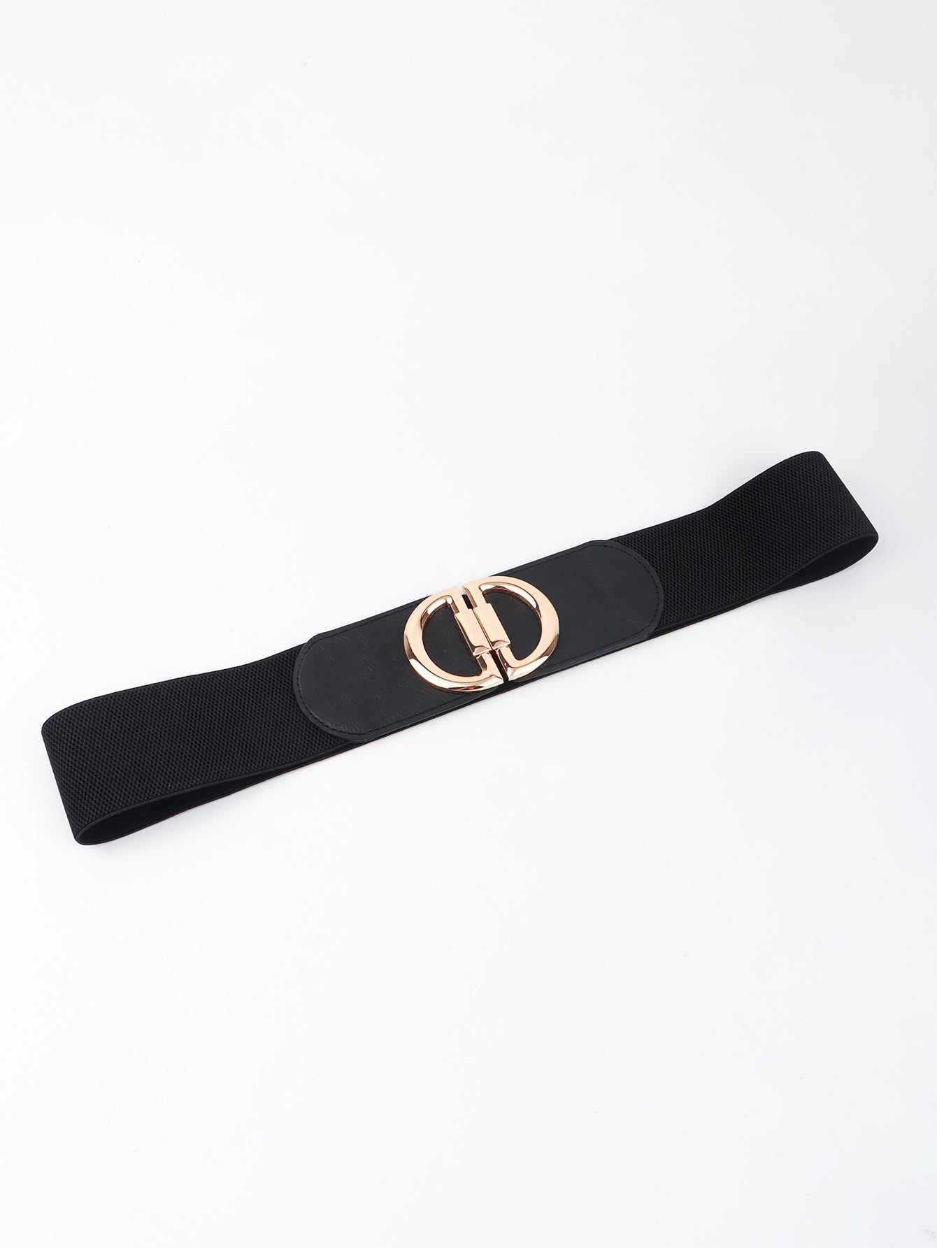 Belt - Wide D-Buckle Design Elastic