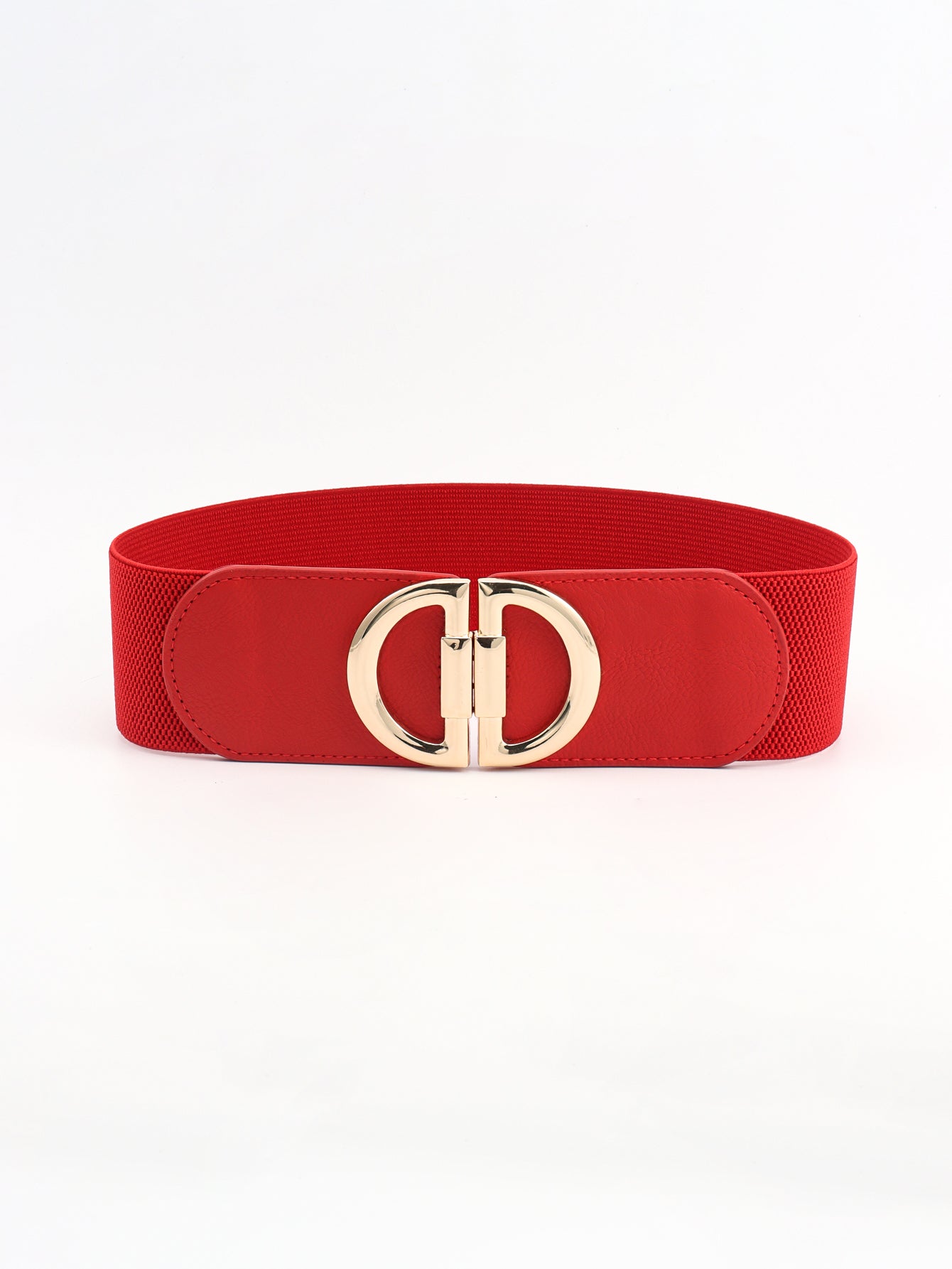 Belt - Wide D-Buckle Design Elastic