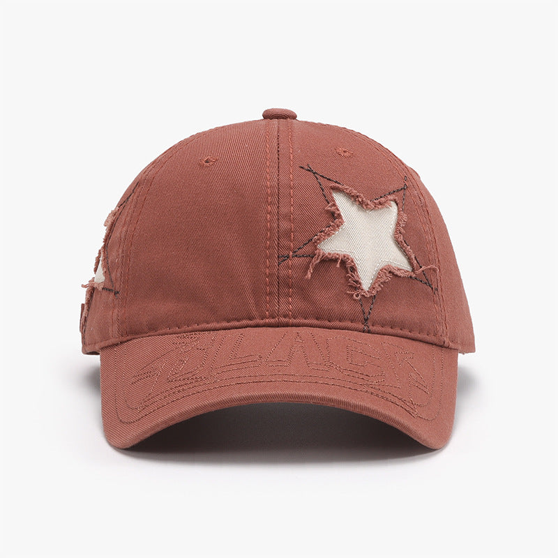 Baseball Cap - Distressed Denim Star Logo