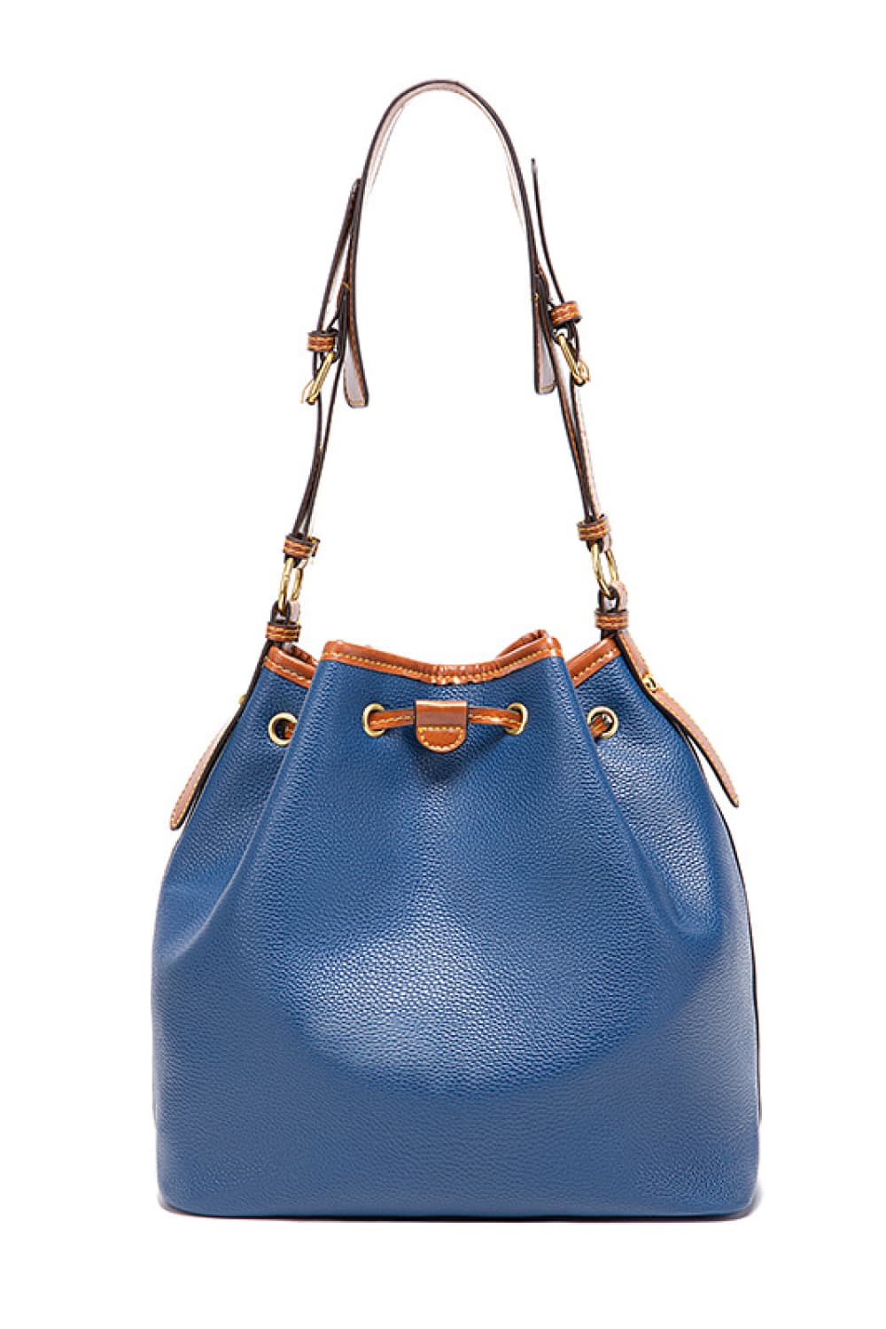 Modern Vegan Leather Drawstring Bucket Bag