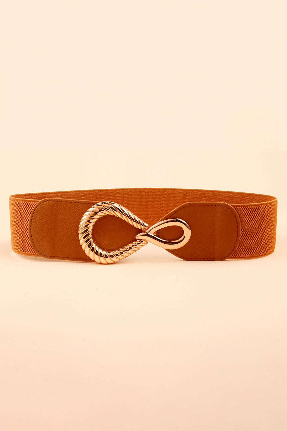 Belt - Ribbed Alloy Buckle Elastic