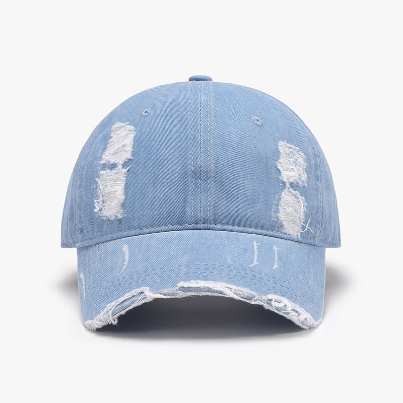 Baseball Cap - Distressed Denim Cap