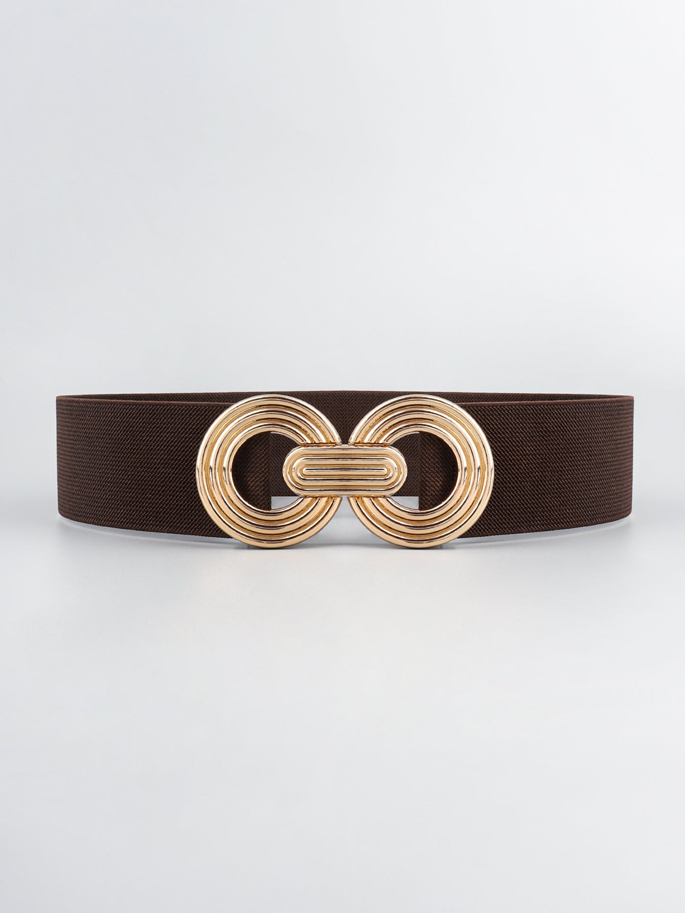 Belt - Wide Elastic w/ Geometric- Buckle