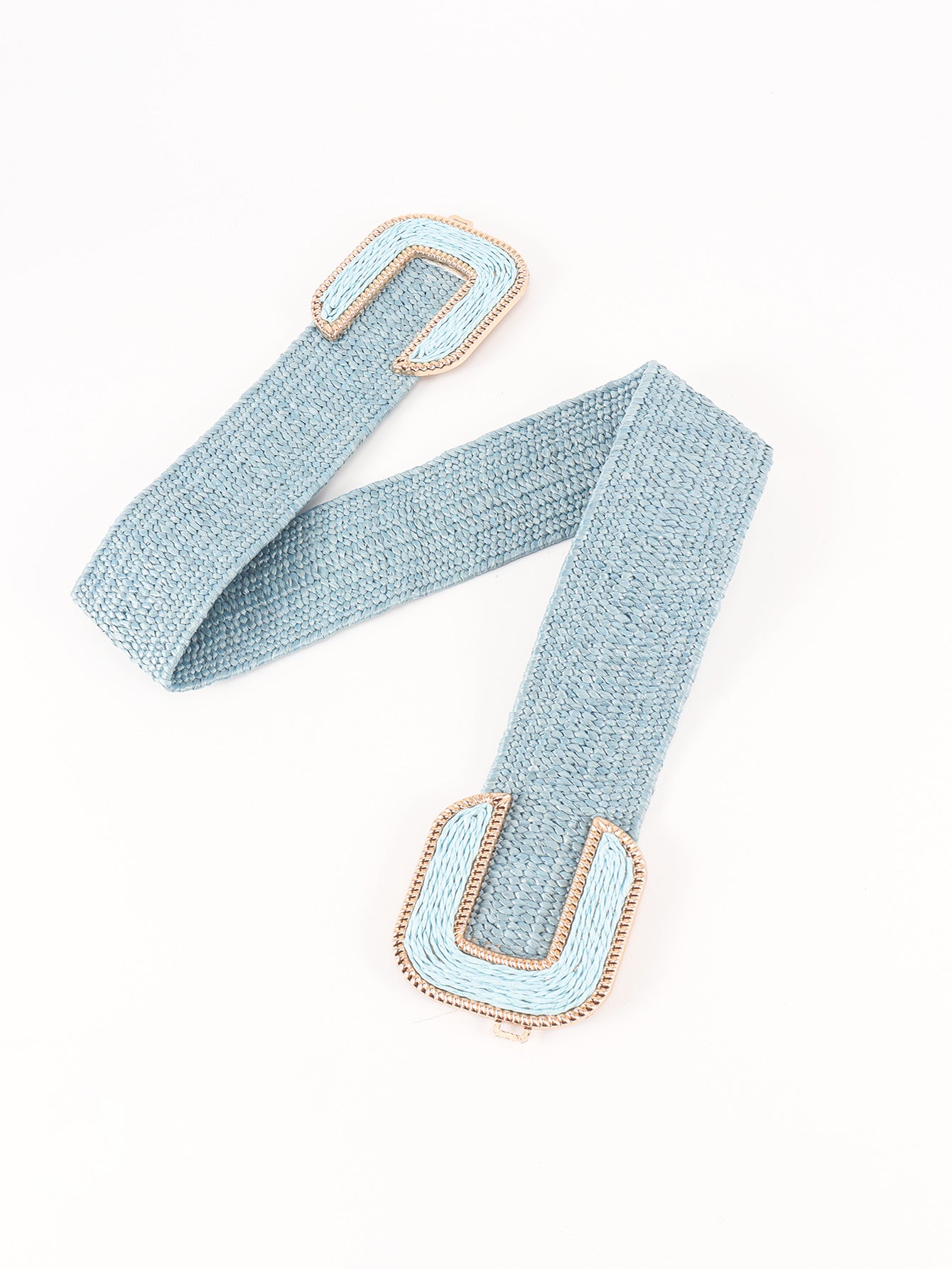 Belt - Wide Double-Buckle Weave