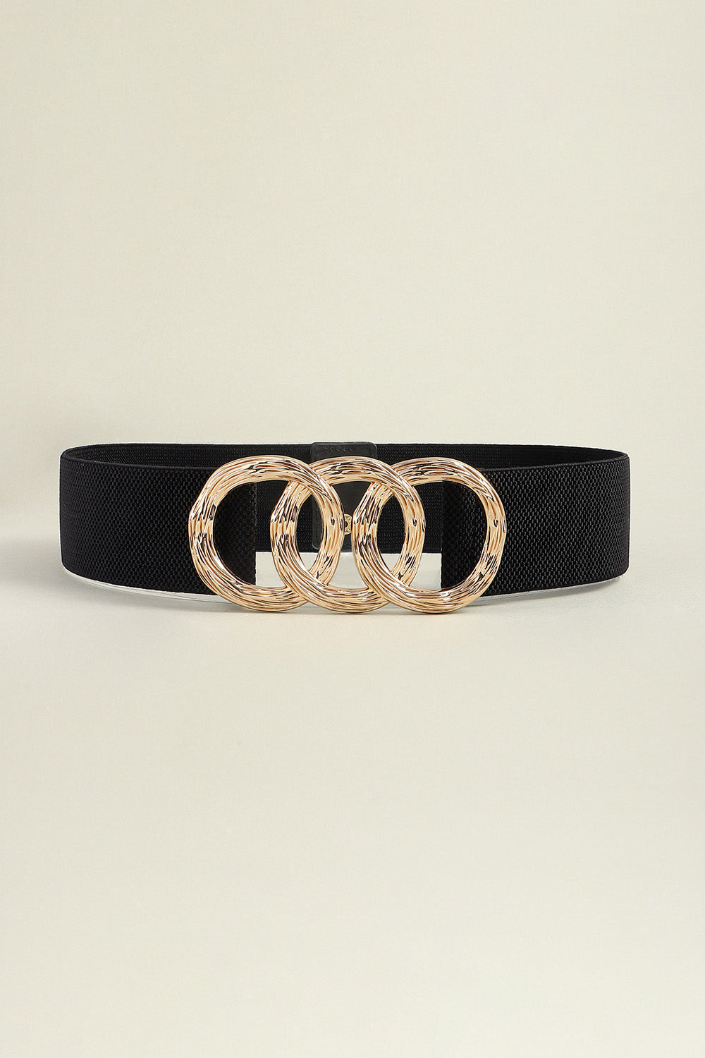 Belt - Zinc Alloy Buckle Elastic Wide Belt