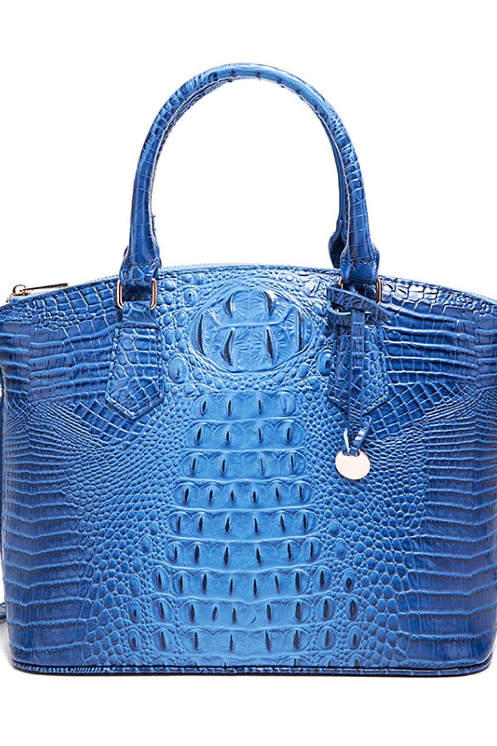 Crocodile Embossed Dome Handbag