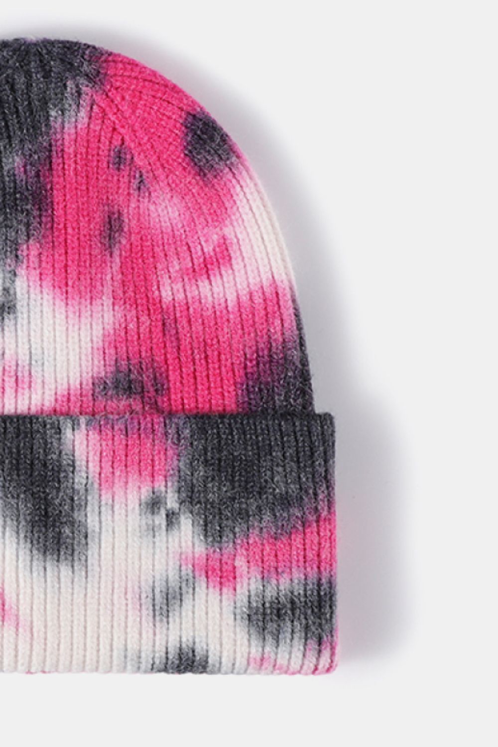 Beanie - Tie-Dye Rib-Knit Cuff