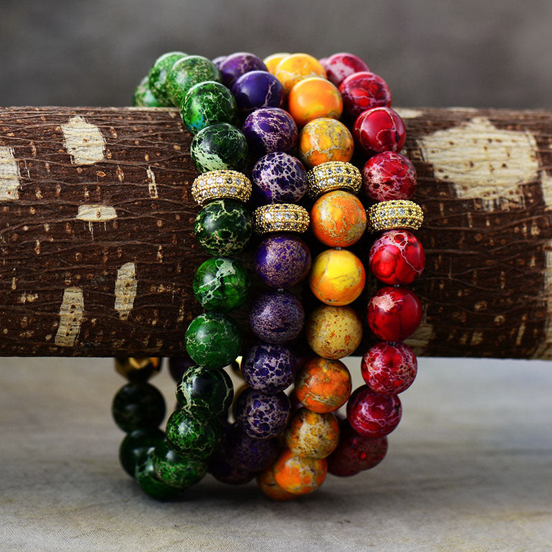 Bracelet - Beaded Exotic Natural Stone