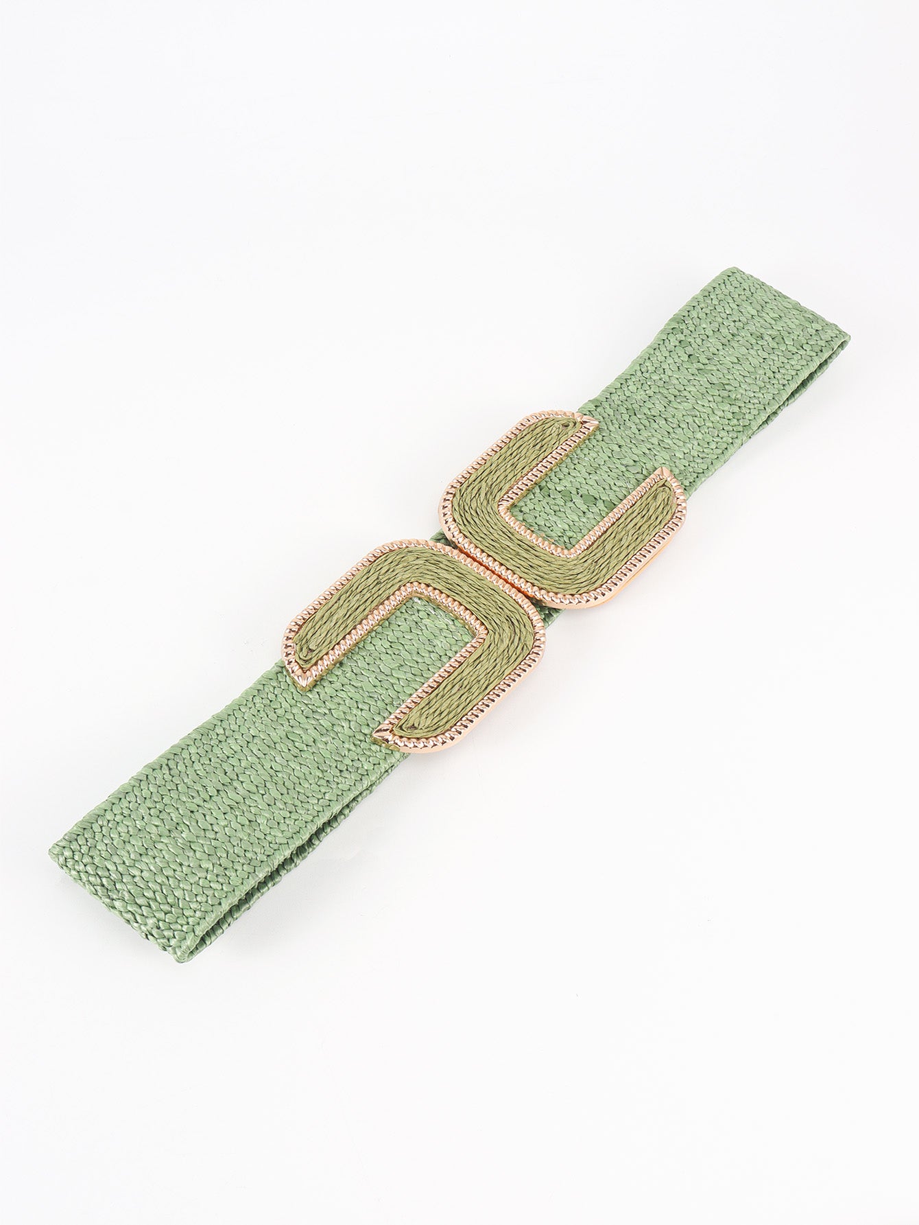 Belt - Wide Double-Buckle Weave