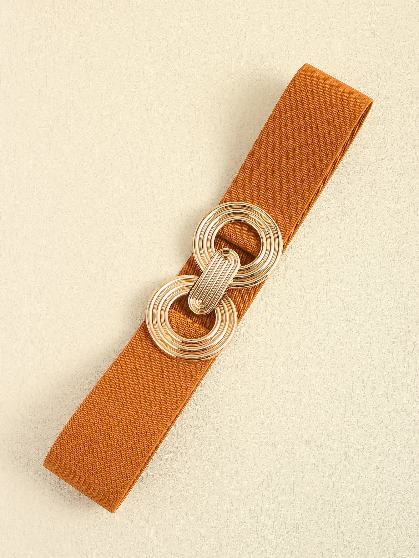 Belt - Wide Elastic w/ Geometric- Buckle