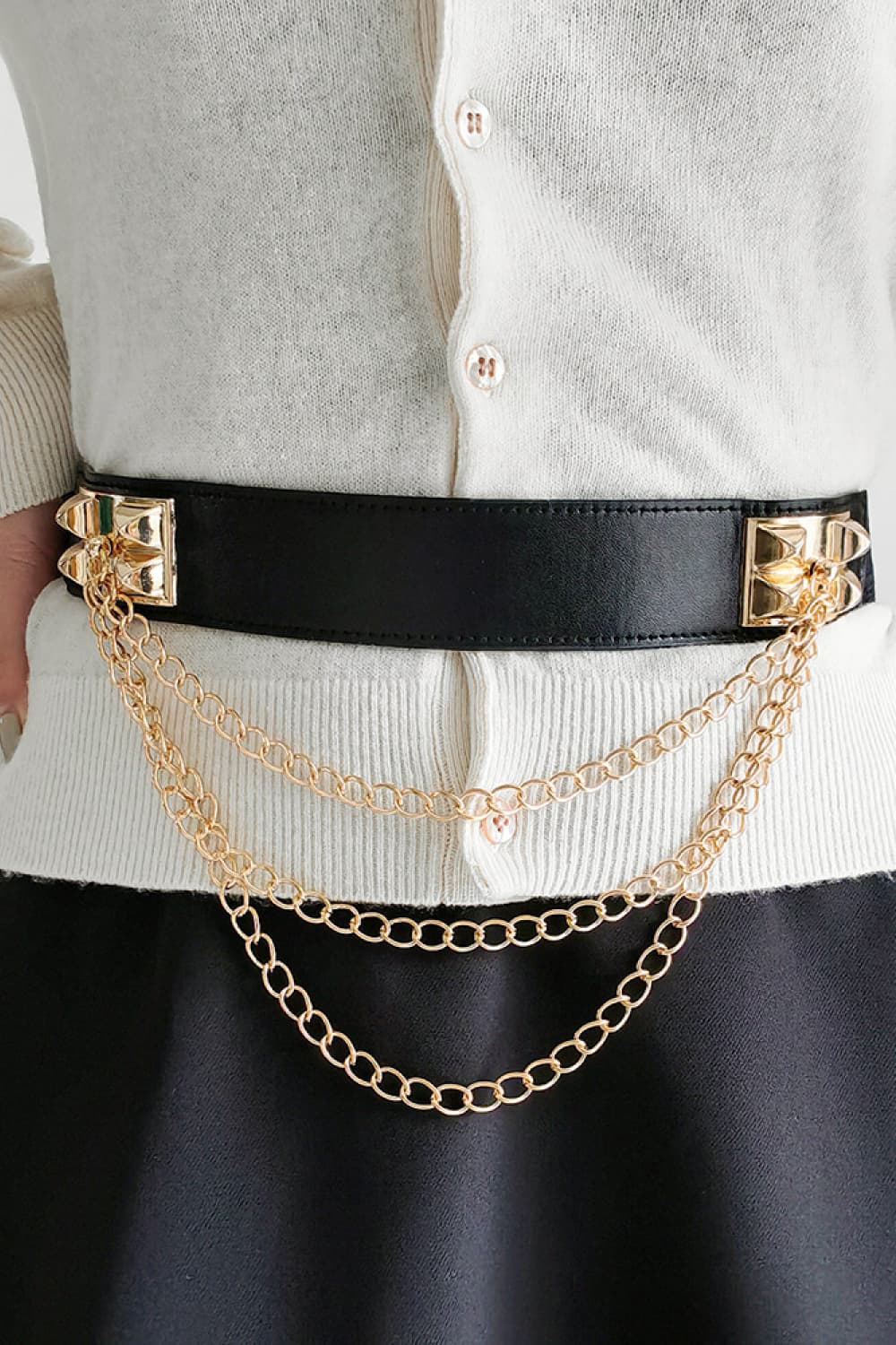 Belt - Elastic Belt with Chain