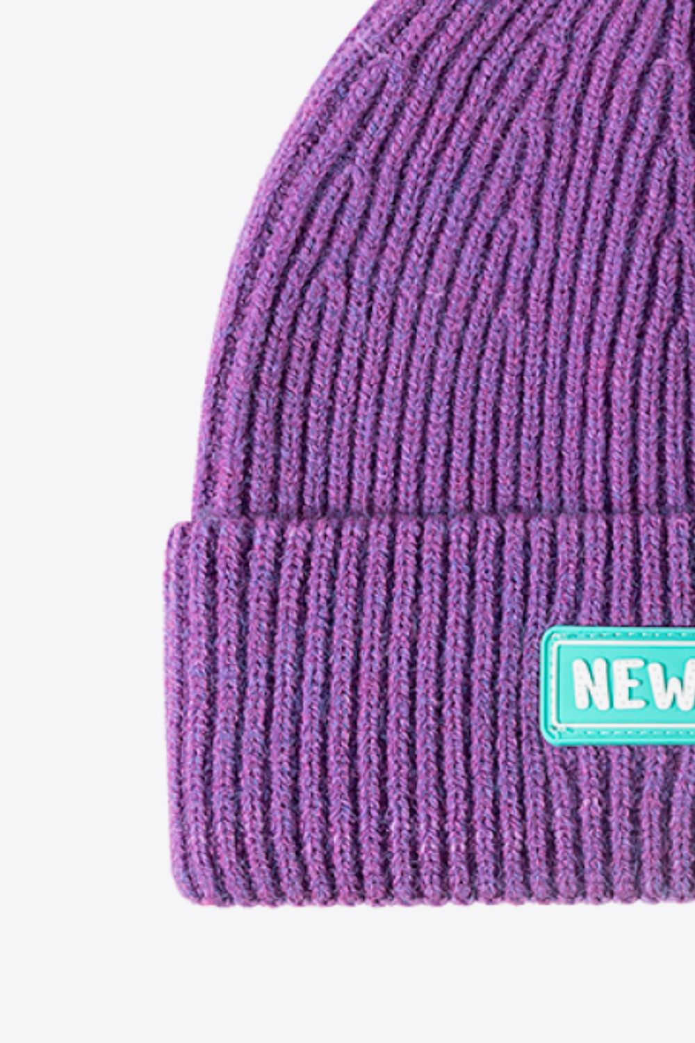 Beanie - Patch Rib-Knit Cuff - NEWYORK