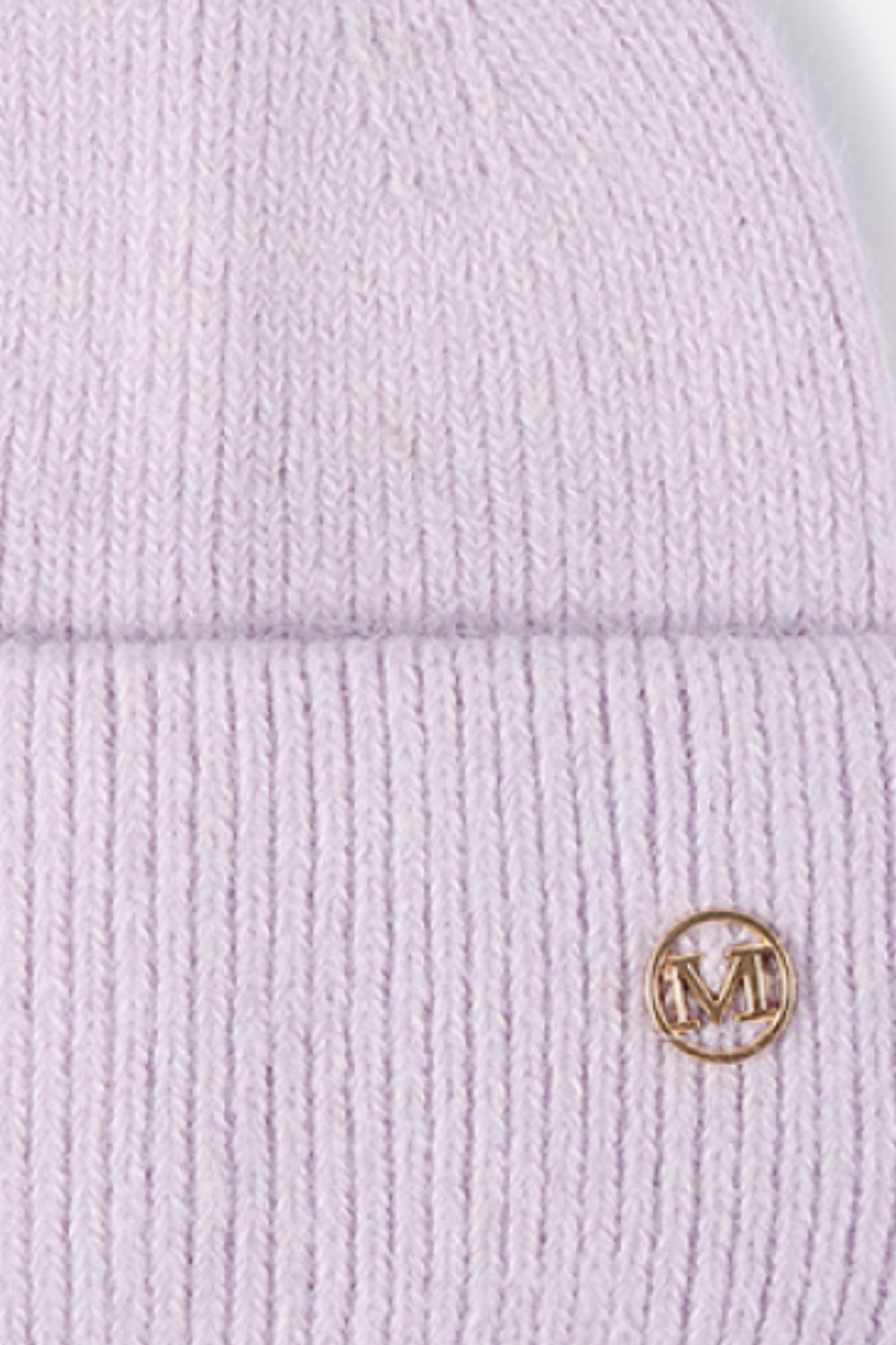 Beanie - M Emblem Rib-Knit Cuff