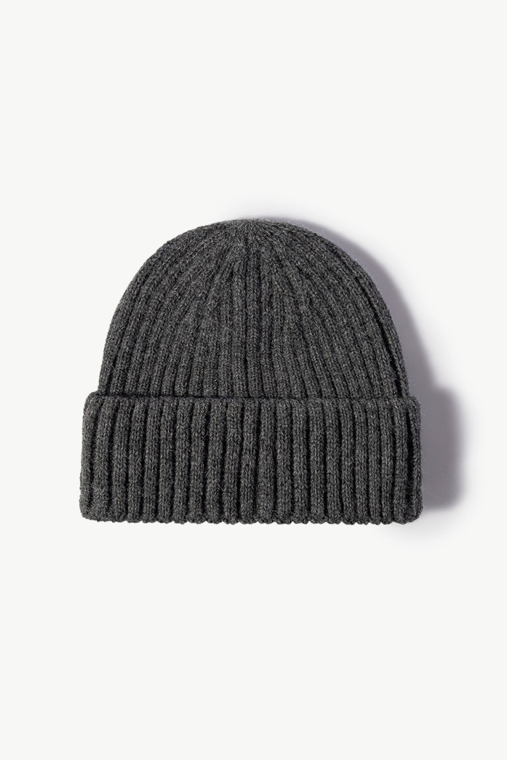 Beanie - Solid Color Rib-Knit Cuff