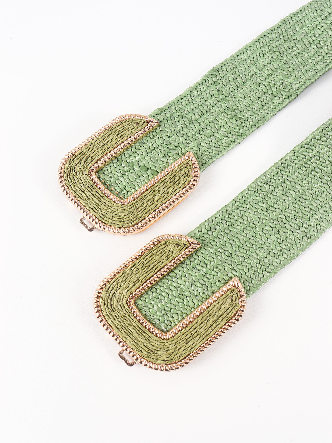 Belt - Wide Double-Buckle Weave