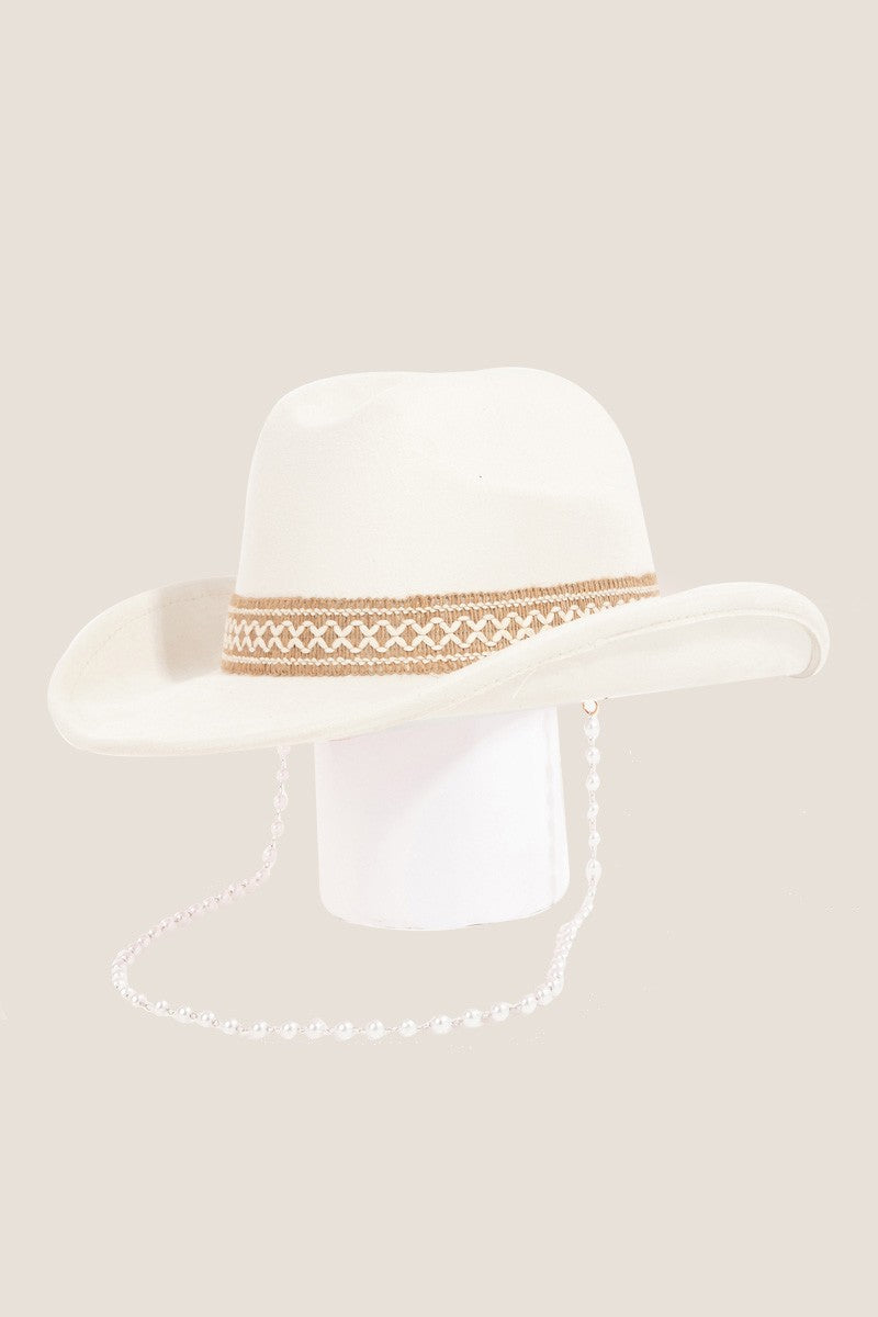 Cowboy Hat - Stitched Ornate Band Style