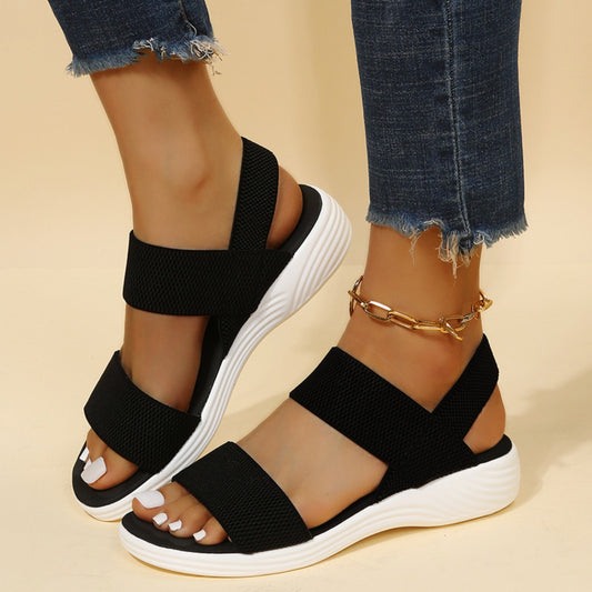 Sandal - Rubber Open Toe Low Heel